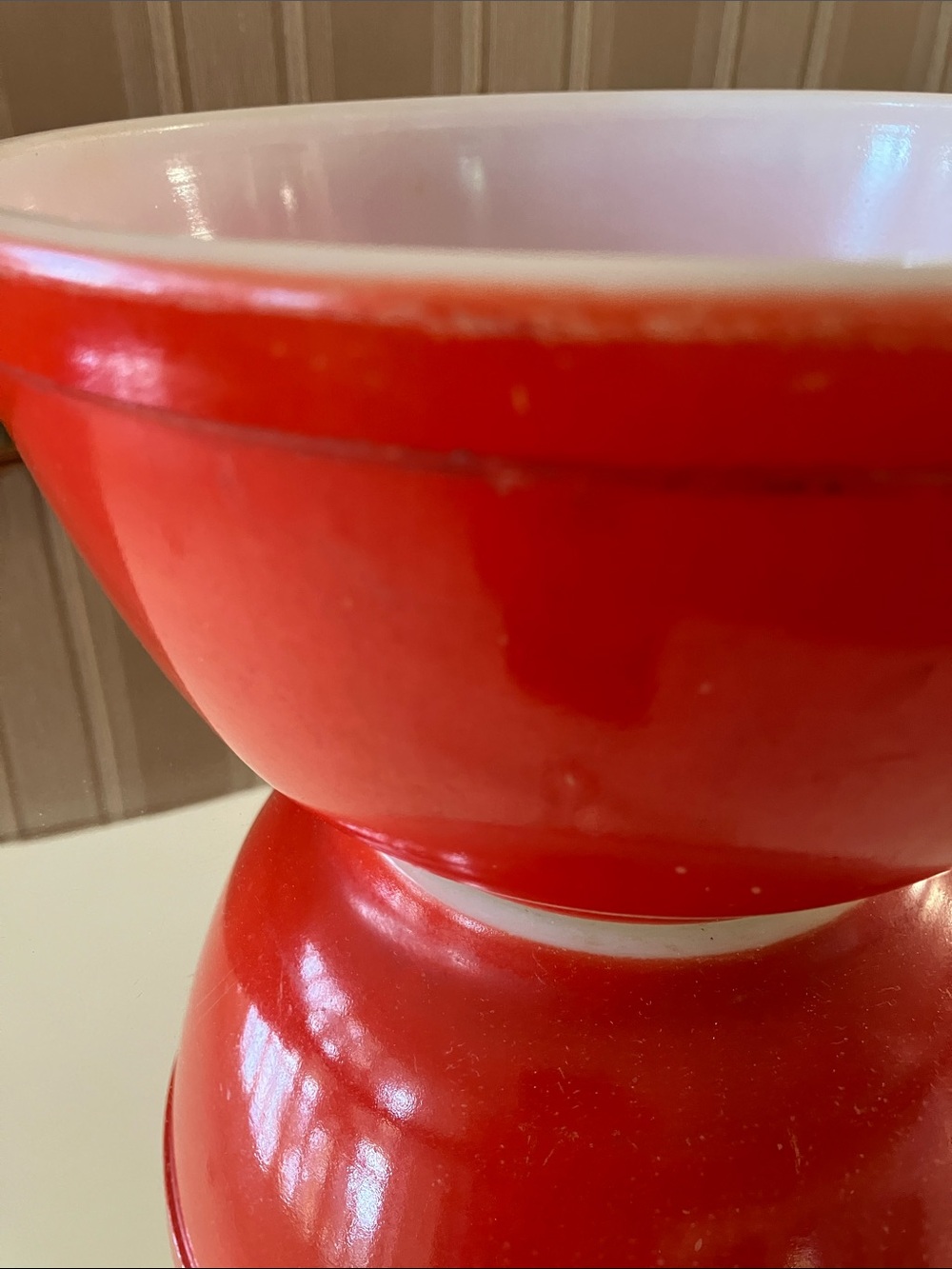 Vintage Pyrex Primary 1 Quart Red Nesting Bowl - Picture 3 of 9